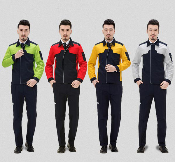 時尚拼色款工作服多款顏色展示圖