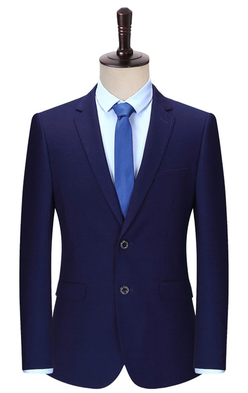 蘭色商務西裝定做款式模板圖